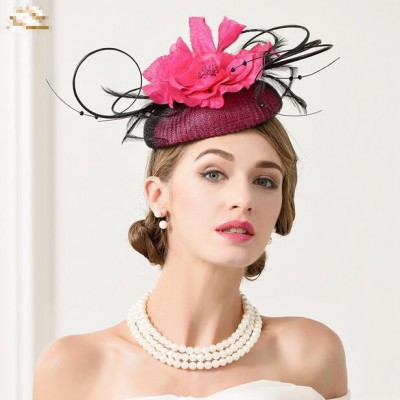 s Kentucky Derby Church Wedding Noble Dress hat Crape Line Party Hats stage  eb-22637097